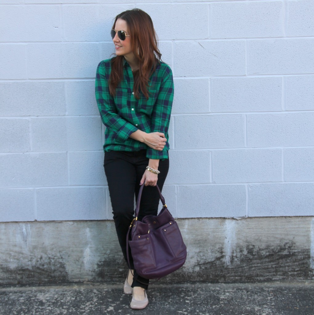 Flannel Shirts & Patent Flats - Lady in VioletLady in Violet