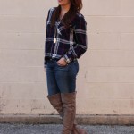 Houston Rodeo Outfit: Plaid and OTK Boots