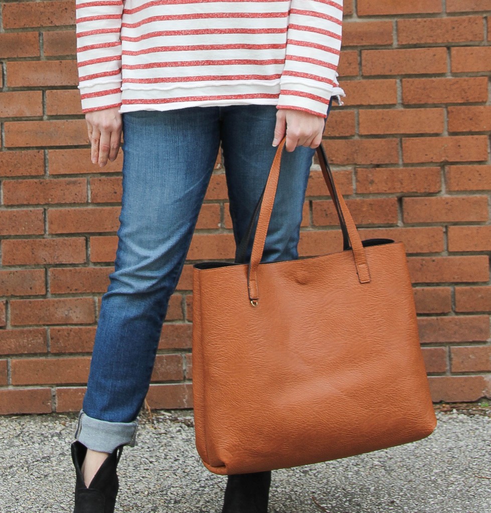 Cozy Striped Tee & The Big Tote - Lady in VioletLady in Violet