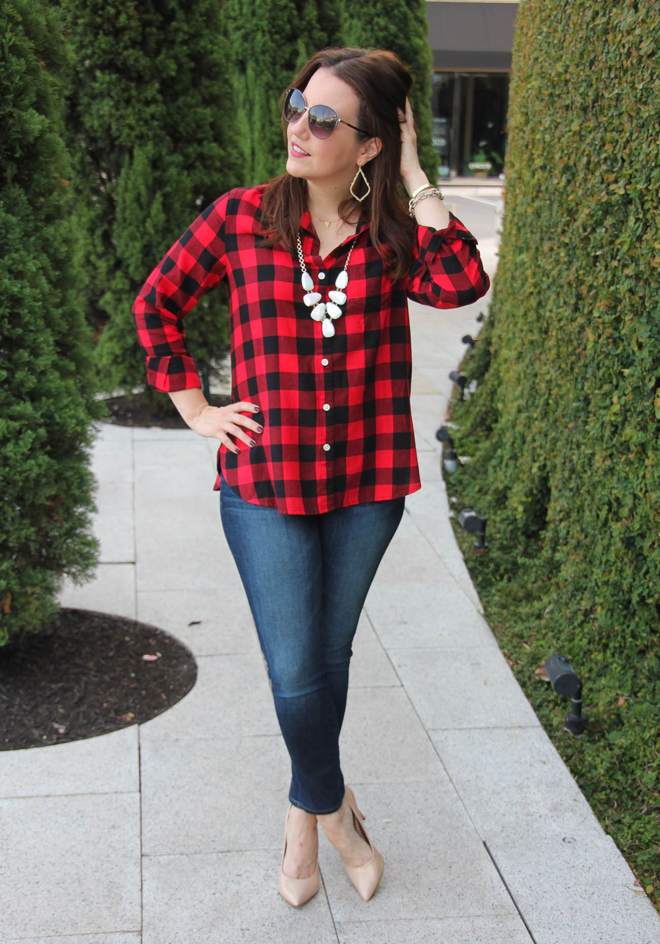 Red and Black Plaid Shirt - Lady in VioletLady in Violet