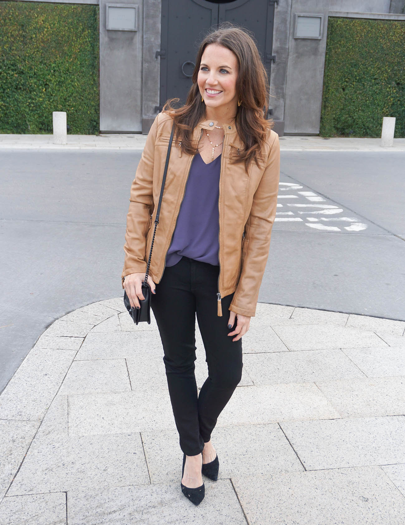 Perfect Leather Jacket Color for Spring | Lady in Violet | Houston Blogger  |Lady in Violet