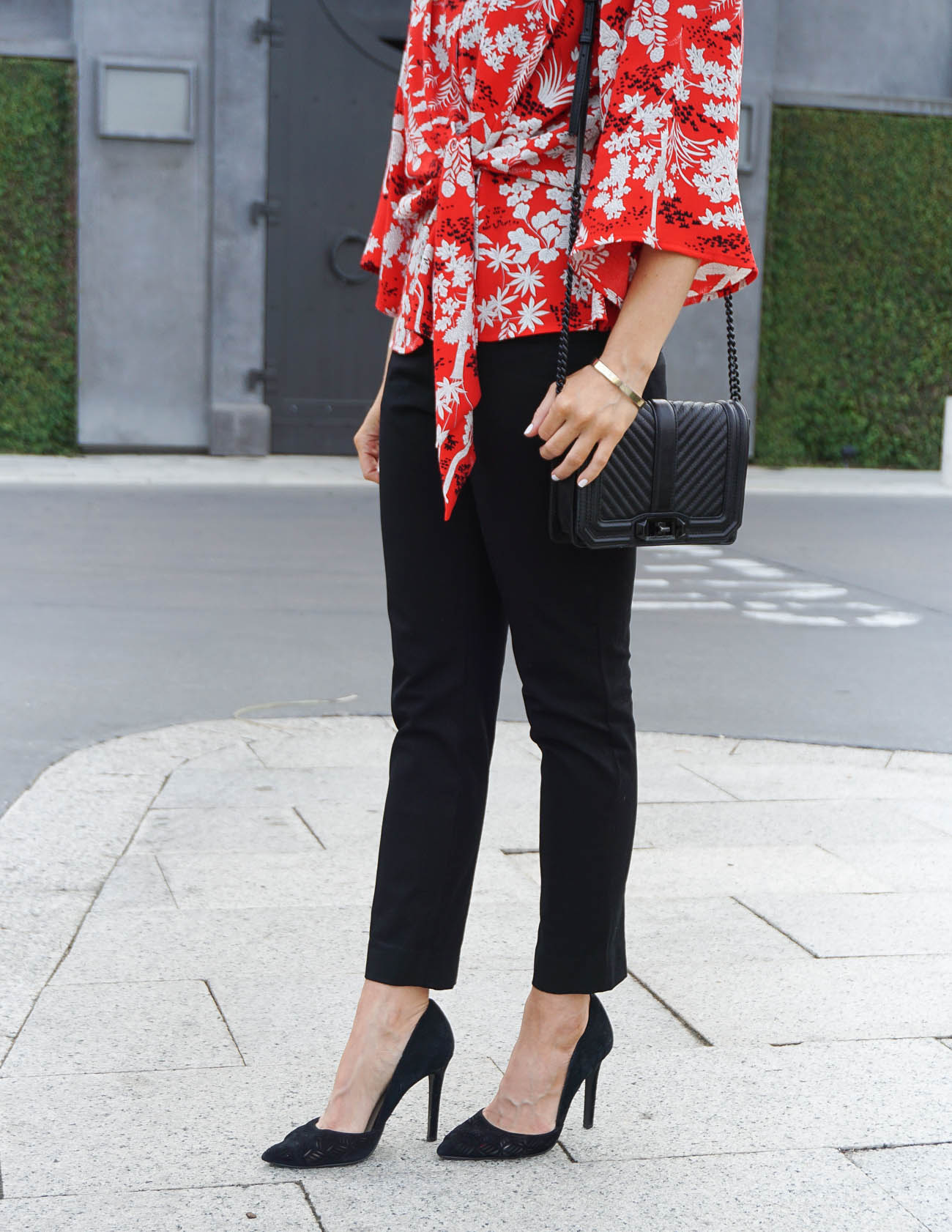 Workwear: Red Floral Blouse | Lady in Violet | Houston Fashion Blogger ...