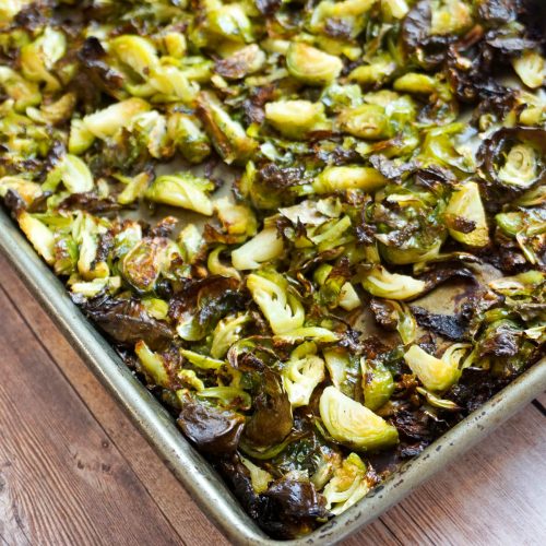 how to bake brussels sprouts in the oven | LadyinViolet.com