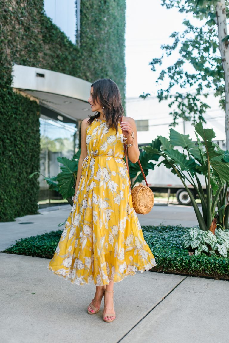 Yellow Floral Dress | Lady in Violet | Petite Fashion Blogger |Lady in ...