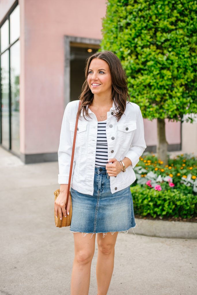 How to Style a Denim Skirt - Lady in VioletLady in Violet