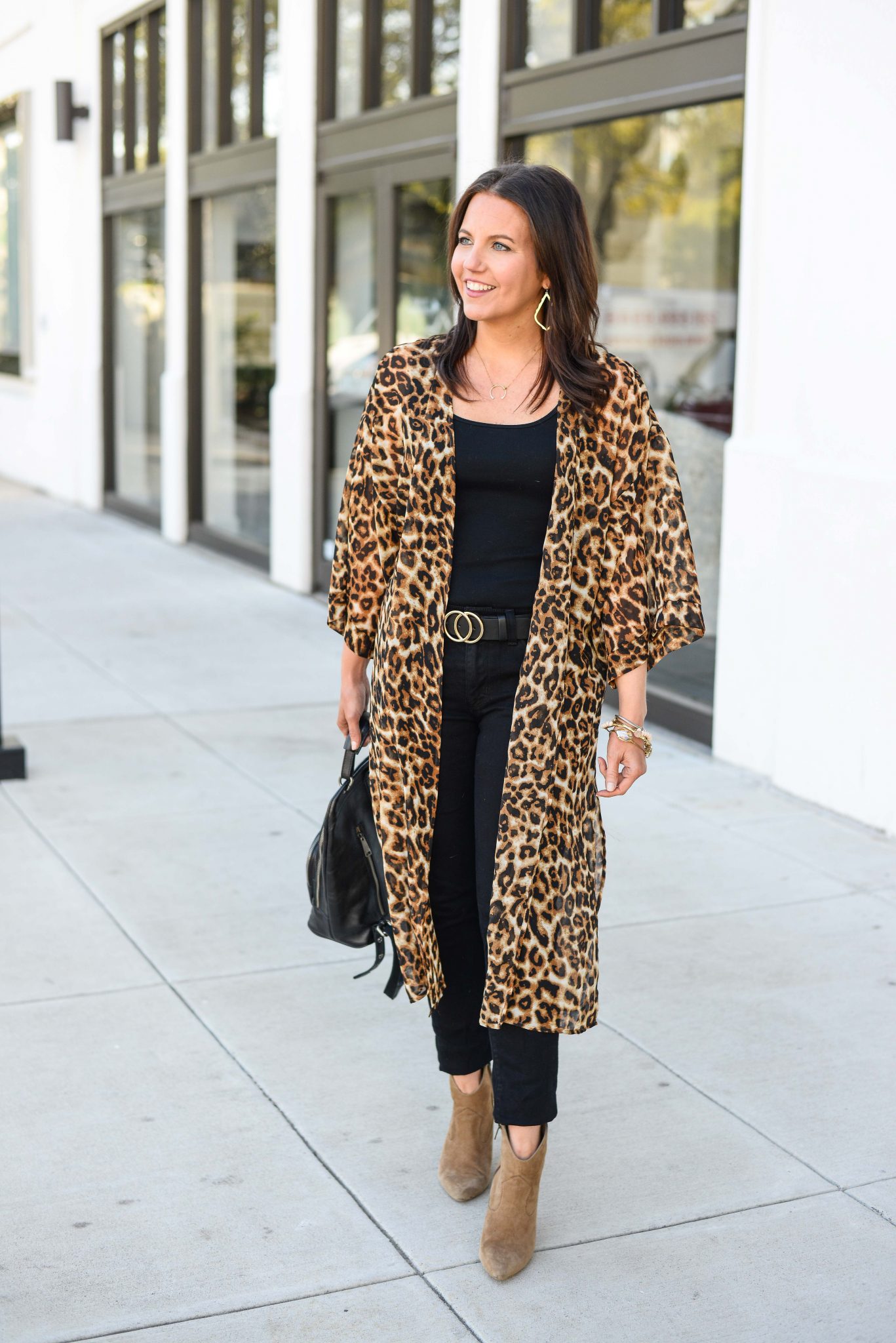 Leopard Print Kimono | Lady in Violet | Affordable Fashion BlogLady in ...